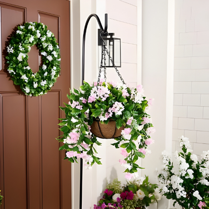 PetalNest™ Faux Crepe Myrtle Hanging Baskets